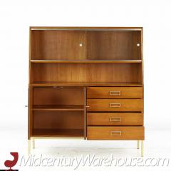  Drexel Drexel Heritage Furniture Drexel Suncoast Mid Century Walnut Cane and Brass Buffet - 3689862