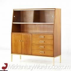  Drexel Drexel Heritage Furniture Drexel Suncoast Mid Century Walnut Cane and Brass Buffet - 3689863