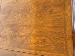  Drexel Drexel Heritage Furniture French Provincial Oak Parquet Top Dining Table chairs available  - 4323232