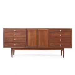  Drexel Drexel Heritage Furniture Kipp Stewart for Drexel Declaration Mid Century 11 Drawer Lowboy Dresser - 3865143