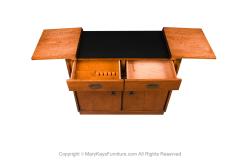  Drexel Drexel Heritage Furniture Mid Century Drexel Accolade Campaign Rolling Buffet Server Bar Cart - 3252829