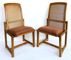  Drexel Drexel Heritage Furniture Mid Century Drexel Caned Dining Chairs 2 Armchairs 2 Side chairs - 4416404