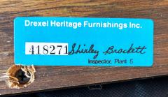  Drexel Drexel Heritage Furniture Mid Century Drexel Caned Dining Chairs 2 Armchairs 2 Side chairs - 4416470