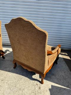  Drexel Drexel Heritage Furniture Pair of Drexel Heritage Oversized Fully Upholstered Bergeres w Ottoman - 4323262
