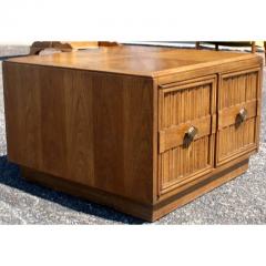  Drexel Drexel Heritage Furniture Pair of Plaudit by Drexel Two Toned Wood Nightstands Side Tables - 2693423