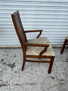  Drexel Drexel Heritage Furniture Set of 6 Vintage Walnut Cane Back Dining Chairs by Drexel - 4306810