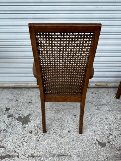  Drexel Drexel Heritage Furniture Set of 6 Vintage Walnut Cane Back Dining Chairs by Drexel - 4306811