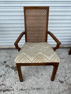  Drexel Drexel Heritage Furniture Set of 6 Vintage Walnut Cane Back Dining Chairs by Drexel - 4306813