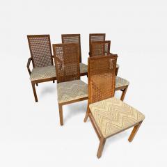  Drexel Drexel Heritage Furniture Set of 6 Vintage Walnut Cane Back Dining Chairs by Drexel - 4306945