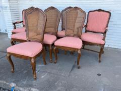  Drexel Drexel Heritage Furniture Set of 8 French Provincial Oak Cane Back Dining Chairs - 4323240