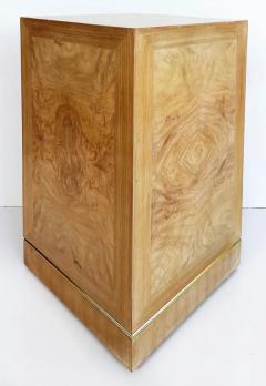  Drexel Drexel Heritage Furniture Vintage Drexel Heritage Burlwood and Brass Pedestals a Pair - 3528521