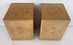  Drexel Drexel Heritage Furniture Vintage Drexel Heritage Burlwood and Brass Pedestals a Pair - 3528601