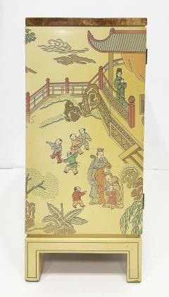  Drexel Drexel Heritage Furniture Vintage Drexel Heritage Chinoiserie Painted Cabinet Faux Painted Stone Top - 4480892