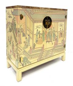  Drexel Drexel Heritage Furniture Vintage Drexel Heritage Chinoiserie Painted Cabinet Faux Painted Stone Top - 4480894
