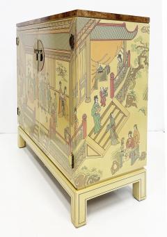  Drexel Drexel Heritage Furniture Vintage Drexel Heritage Chinoiserie Painted Cabinet Faux Painted Stone Top - 4480895