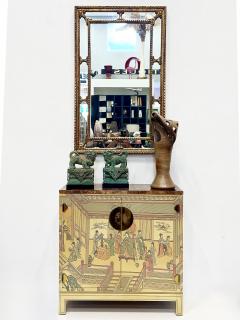  Drexel Drexel Heritage Furniture Vintage Drexel Heritage Chinoiserie Painted Cabinet Faux Painted Stone Top - 4480896