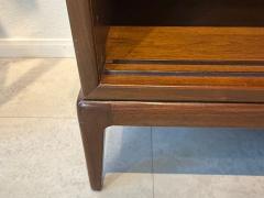  Dunbar American Modern 3 Door Walnut and Cane Credenza Dunbar 1950s - 4605849