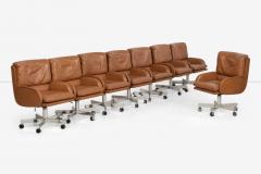  Dunbar Bert England for Dunbar Executive Office Chairs 1980s Set of Eight - 4133270