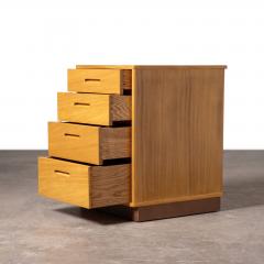  Dunbar Bleached Mahogany Nightstands with Leather Bases by Edward Wormley for Dunbar - 3866799