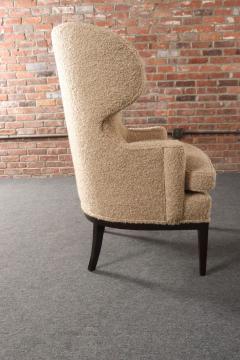  Dunbar Deco Mahogany and Boucl Wingback Chair by Edward Wormley for Dunbar Model 103B - 4543665