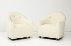  Dunbar Dunbar Cream Lambswool Club Chairs - 3261967