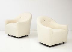  Dunbar Dunbar Cream Lambswool Club Chairs - 3261972