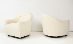  Dunbar Dunbar Cream Lambswool Club Chairs - 3261974