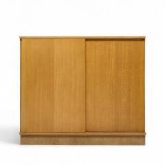  Dunbar Dunbar Mid Century Bleached Mahogany Sliding Door Bar Cabinet Credenza - 4312742