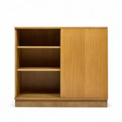  Dunbar Dunbar Mid Century Bleached Mahogany Sliding Door Bar Cabinet Credenza - 4312743