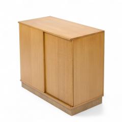  Dunbar Dunbar Mid Century Bleached Mahogany Sliding Door Bar Cabinet Credenza - 4312745