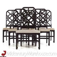  Dunbar Dunbar Mid Century Lattice Back Dining Chairs Set of 6 - 3691611