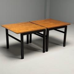  Dunbar Dunbar Mid Century Modern Side Tables Metal Walnut USA 1970s - 3455046