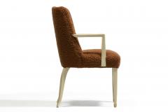  Dunbar Dunbar Set of 10 Dining Chairs with Bleached Mahogany Frames Cocoa Boucl  - 4349553