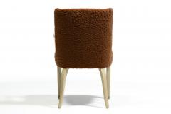  Dunbar Dunbar Set of 10 Dining Chairs with Bleached Mahogany Frames Cocoa Boucl  - 4349555