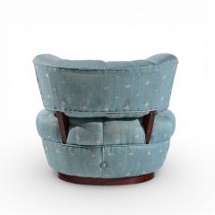  Dunbar Dunbar Style Mid Century Swivel Pouf Lounge Chairs Pair - 4495404