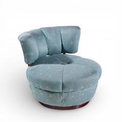  Dunbar Dunbar Style Mid Century Swivel Pouf Lounge Chairs Pair - 4495407