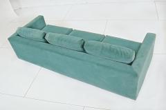  Dunbar Dunbar Velvet Tuxedo Sofa on Chrome Base Edward Wormley 1960s - 1316131