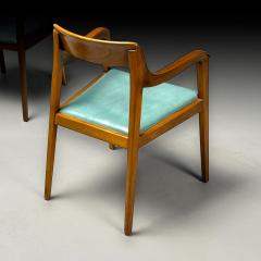  Dunbar Edward Wormley Dunbar Six Riemerschmid Dining Chairs Walnut Leather 1940s - 3889470