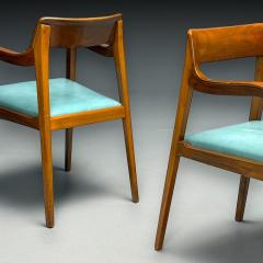  Dunbar Edward Wormley Dunbar Six Riemerschmid Dining Chairs Walnut Leather 1940s - 3889471