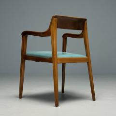  Dunbar Edward Wormley Dunbar Six Riemerschmid Dining Chairs Walnut Leather 1940s - 3889474