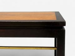  Dunbar Edward Wormley Mahogany Ebonized Wood Brass Coffee Table USA 1960s - 4362454