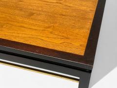  Dunbar Edward Wormley Mahogany Ebonized Wood Brass Coffee Table USA 1960s - 4362455