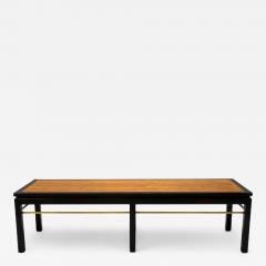  Dunbar Edward Wormley Mahogany Ebonized Wood Brass Coffee Table USA 1960s - 4362585
