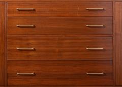  Dunbar Edward Wormley Walnut Sideboard with Leather Wrapped Base 1950s - 4597674