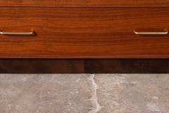  Dunbar Edward Wormley Walnut Sideboard with Leather Wrapped Base 1950s - 4597675