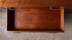  Dunbar Edward Wormley Walnut Sideboard with Leather Wrapped Base 1950s - 4597677