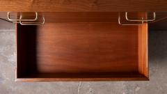  Dunbar Edward Wormley Walnut Sideboard with Leather Wrapped Base 1950s - 4597678