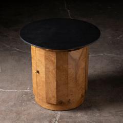  Dunbar Edward Wormley for Dunbar Model 6302E Olive Burl Pedestal Table with Dry Bar - 4582867