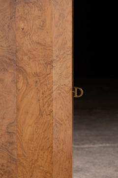  Dunbar Edward Wormley for Dunbar Model 6302E Olive Burl Pedestal Table with Dry Bar - 4582877