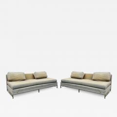  Dunbar MODERN CUSTOM PAIR OF DUNBAR COUCHES WITH BRASS BASES - 3323442